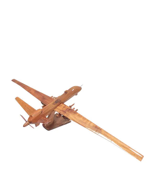 MQ-9 Reaper UAV Natural Wood Aircraft Model--Aviator Sunglasses-Premium Wood Designs