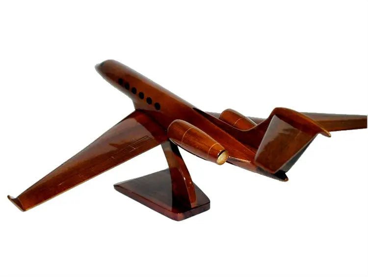 Gulfstream 550 Airplane Natural Wood Aircraft Model--Aviator Sunglasses-Premium Wood Designs