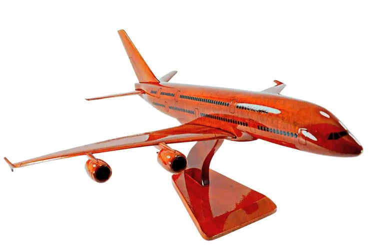 Airbus 380 Natural Wood Aircraft Model--Aviator Sunglasses-Premium Wood Designs