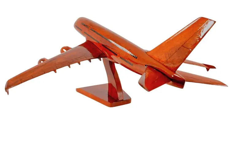 Airbus 380 Natural Wood Aircraft Model--Aviator Sunglasses-Premium Wood Designs