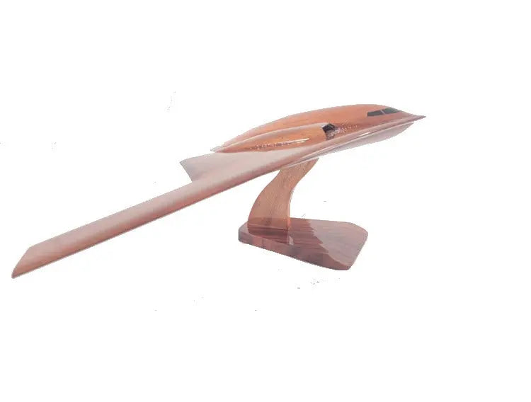 B-2 Spirit Bomber Natural Wood Aircraft Desk Model--Aviator Sunglasses-Premium Wood Designs