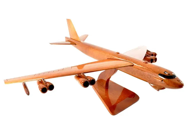 Boeing B-52 Stratofortress Bomber Natural Wood Aircraft Desk Model--Aviator Sunglasses-Premium Wood Designs
