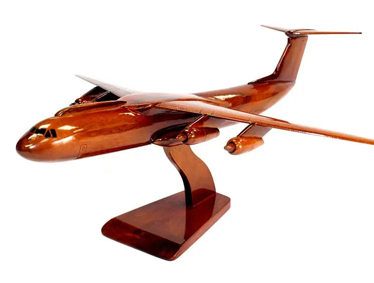 C-141 Starlifter Premium Airplane Natural Wood Aircraft Desk Model--Aviator Sunglasses-Premium Wood Designs
