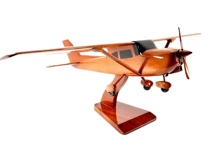 Cessna 172 Airplane Natural Wood Aircraft Model--Aviator Sunglasses-Premium Wood Designs