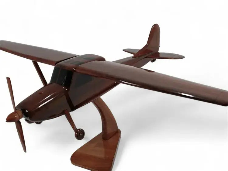 Cessna O-1 Bird Dog Airplane Natural Wood Aircraft Model Premium Wood Designs