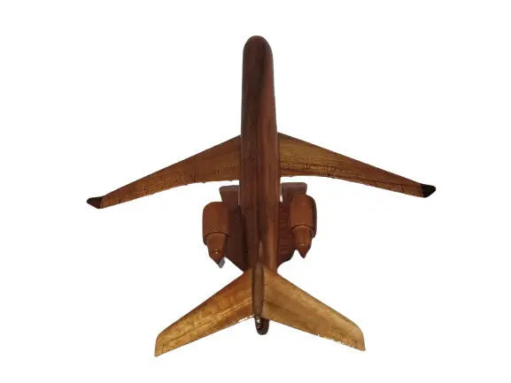 Bombardier CRJ900 Airliner Premium Natural Wood Aircraft Desk Model--Aviator Sunglasses-Premium Wood Designs