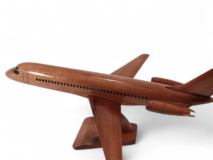 Douglas DC-9 Airliner Natural Mahogany Wood Aircraft Model--Aviator Sunglasses-Premium Wood Designs