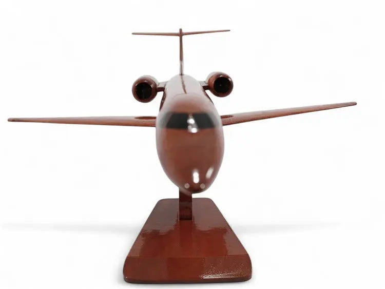 Embraer ERJ-135 Airliner Natural Wood Aircraft Desk Model--Aviator Sunglasses-Premium Wood Designs