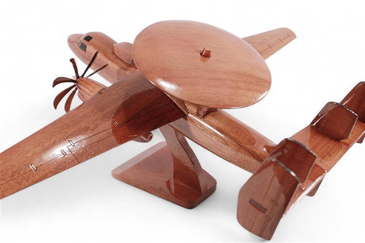 E-2C Hawkeye Natural Mahogany Wood Aircraft Model