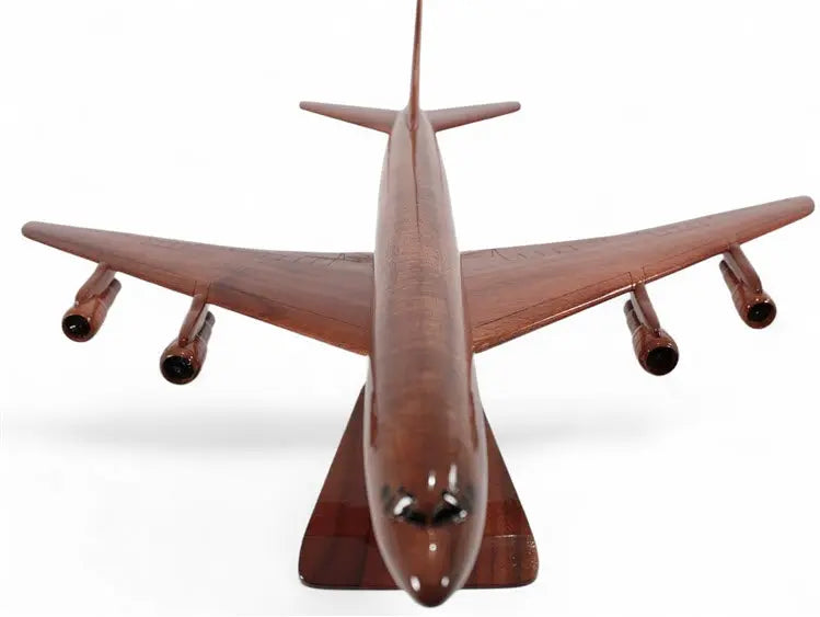 Northrop Grumman E-8 Joint STARS Natural Mahogany Wood Aircraft Model--Aviator Sunglasses-Premium Wood Designs