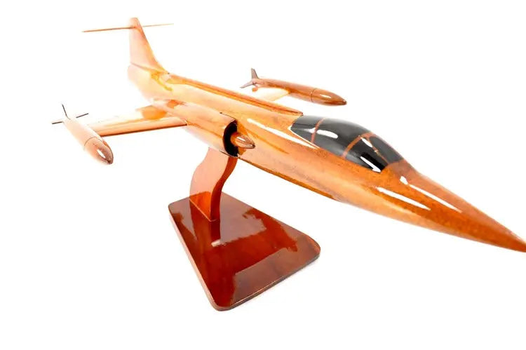F-104 Starfighter Natural Wood Aircraft Model--Aviator Sunglasses-Premium Wood Designs