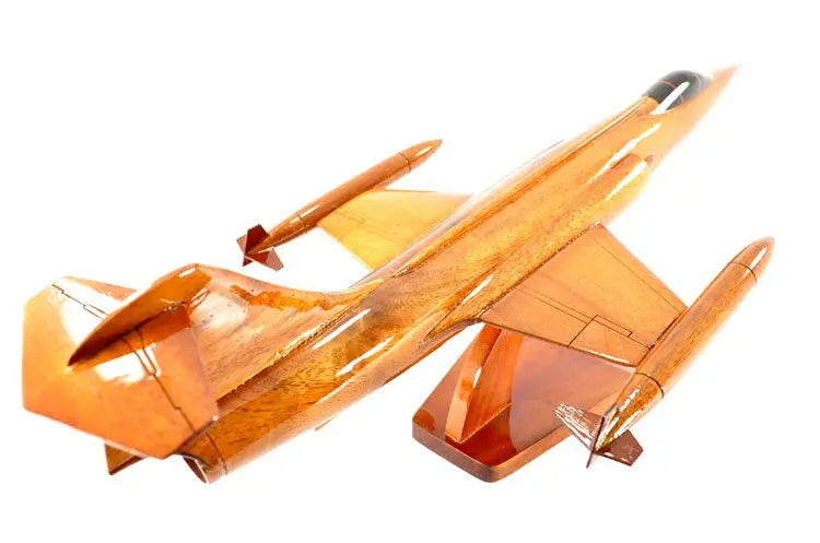 F-104 Starfighter Natural Wood Aircraft Model--Aviator Sunglasses-Premium Wood Designs