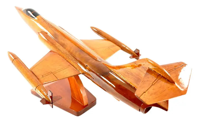 F-104 Starfighter Natural Wood Aircraft Model--Aviator Sunglasses-Premium Wood Designs