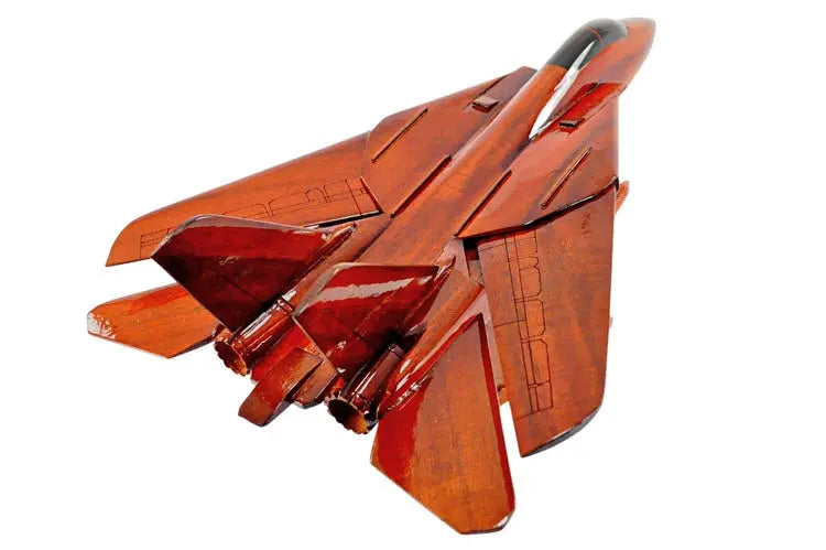 F-14 Tomcat Natural Wood Aircraft Model--Aviator Sunglasses-Premium Wood Designs