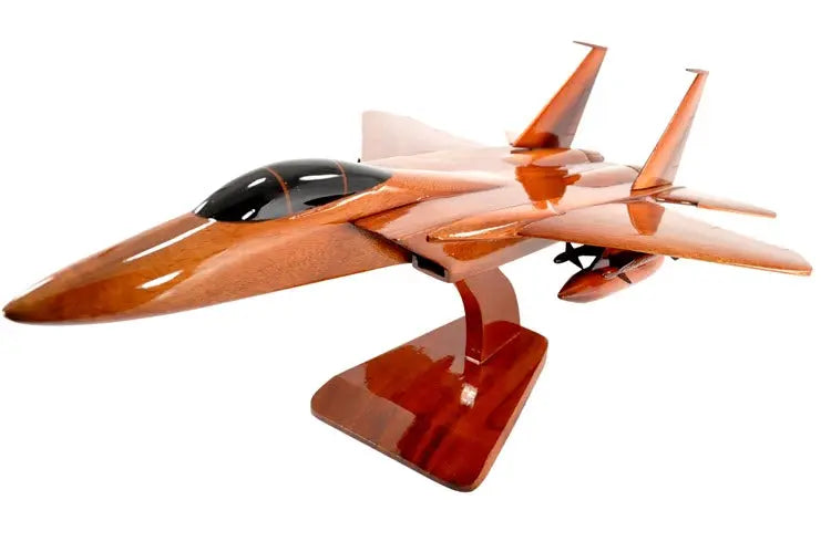 F-15 Eagle Natural Wood Aircraft Model--Aviator Sunglasses-Premium Wood Designs