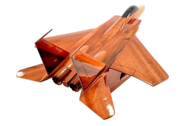 F-15 Eagle Natural Wood Aircraft Model--Aviator Sunglasses-Premium Wood Designs