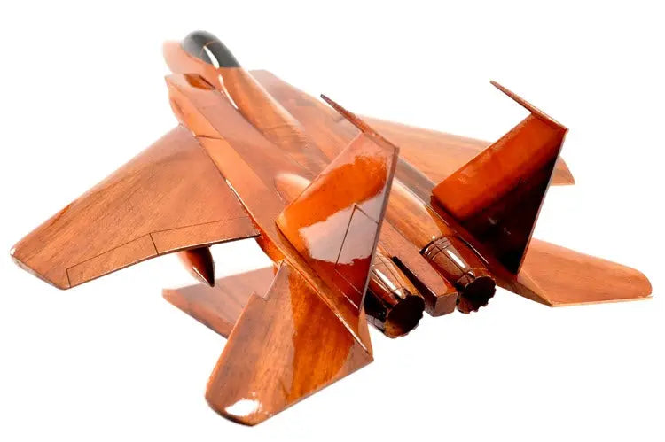 F-15 Eagle Natural Wood Aircraft Model--Aviator Sunglasses-Premium Wood Designs