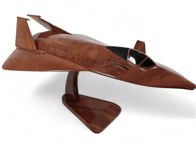 F-19 Stealth Fighter Natural Wood Aircraft Model--Aviator Sunglasses-Premium Wood Designs