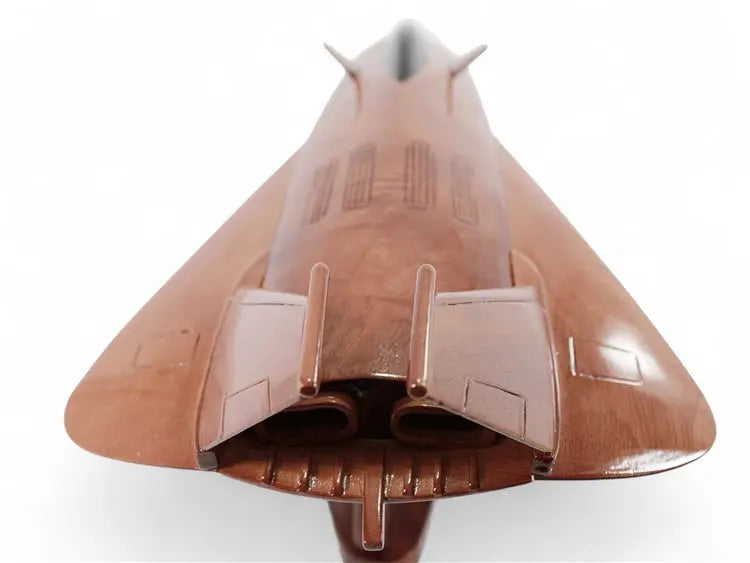 F-19 Stealth Fighter Natural Wood Aircraft Model--Aviator Sunglasses-Premium Wood Designs