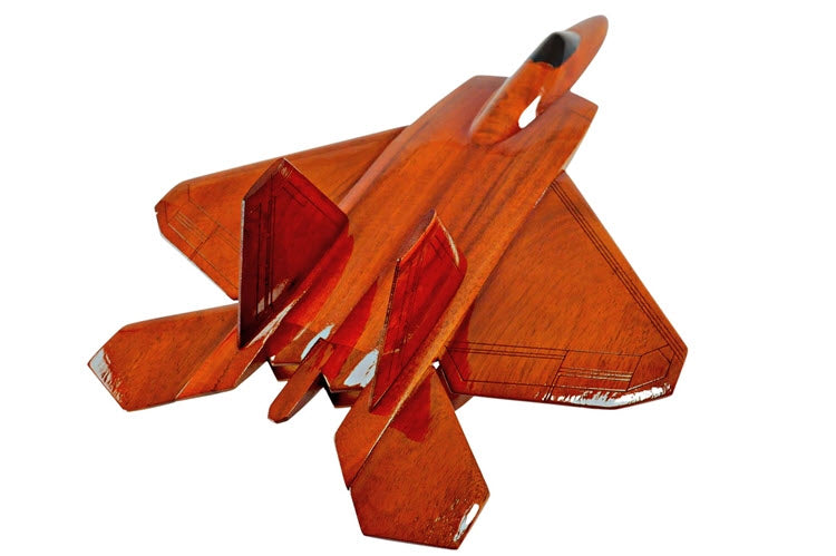 F-22 Raptor Fighter Natural Wood Aircraft Model