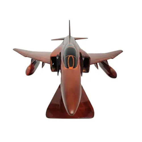 F-4 Phantom Fighter Natural Wood Aircraft Model--Aviator Sunglasses-Premium Wood Designs