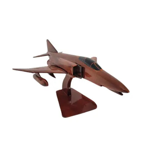 F-4 Phantom Fighter Natural Wood Aircraft Model--Aviator Sunglasses-Premium Wood Designs