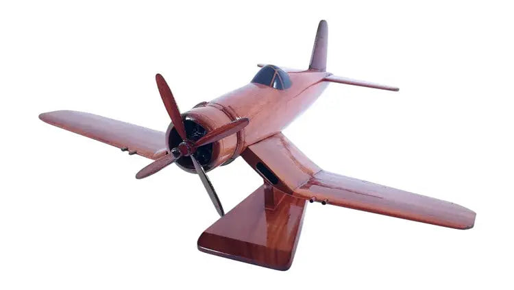 F-4U Corsair Fighter Natural Wood Aircraft Model--Aviator Sunglasses-Premium Wood Designs