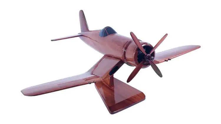 F-4U Corsair Fighter Natural Wood Aircraft Model--Aviator Sunglasses-Premium Wood Designs