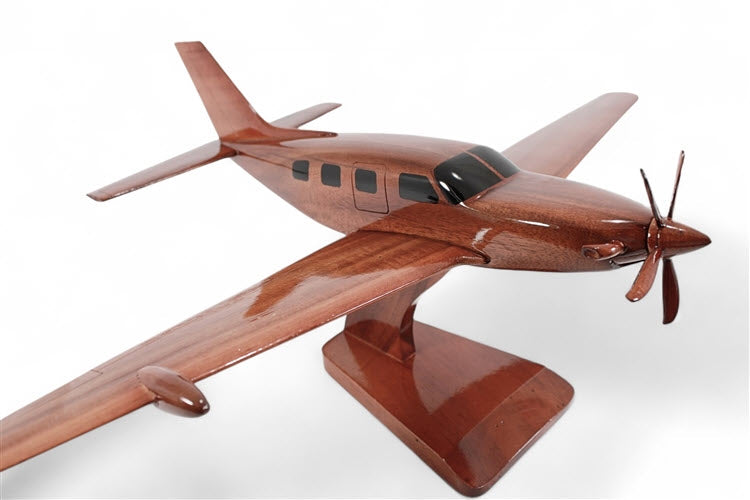 Piper M600 Airplane Natural Wood Aircraft Model