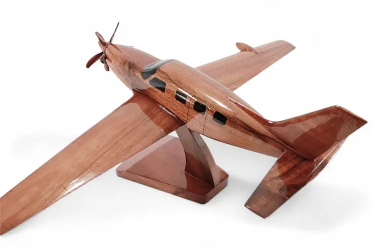 Piper M600 Airplane Natural Wood Aircraft Model--Aviator Sunglasses-Premium Wood Designs