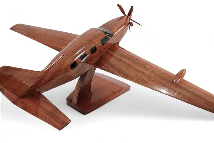 Piper M600 Airplane Natural Wood Aircraft Model--Aviator Sunglasses-Premium Wood Designs