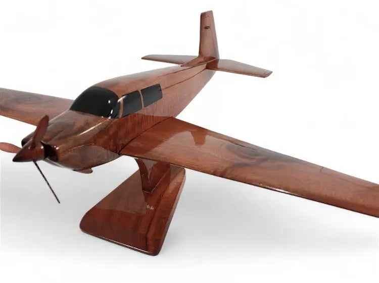Mooney Airplane Natural Wood Aircraft Model--Aviator Sunglasses-Premium Wood Designs