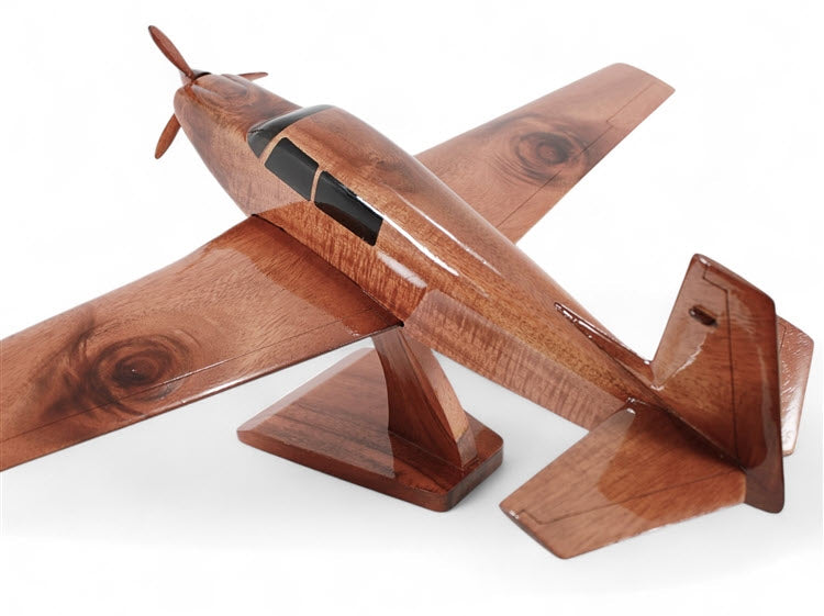 Mooney Airplane Natural Wood Aircraft Model
