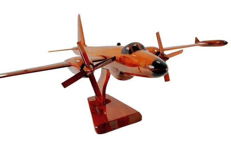 Lockheed P-2 Neptune Natural Mahogany Wood Aircraft Model--Aviator Sunglasses-Premium Wood Designs