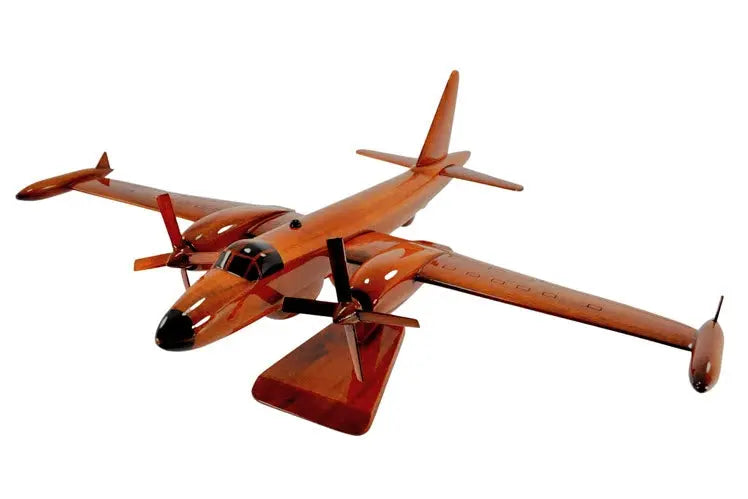 Lockheed P-2 Neptune Natural Mahogany Wood Aircraft Model--Aviator Sunglasses-Premium Wood Designs