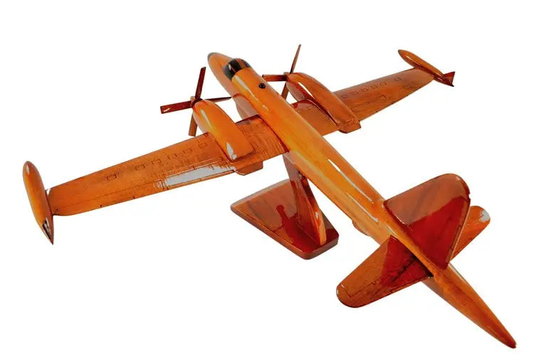 Lockheed P-2 Neptune Natural Mahogany Wood Aircraft Model--Aviator Sunglasses-Premium Wood Designs