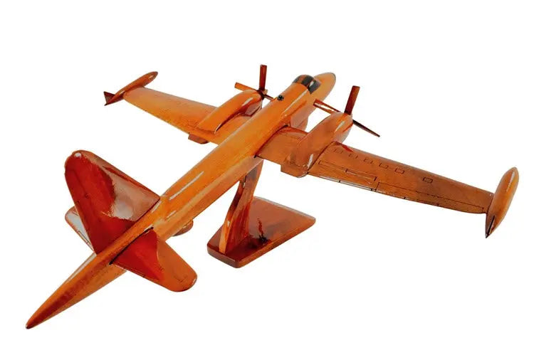 Lockheed P-2 Neptune Natural Mahogany Wood Aircraft Model--Aviator Sunglasses-Premium Wood Designs