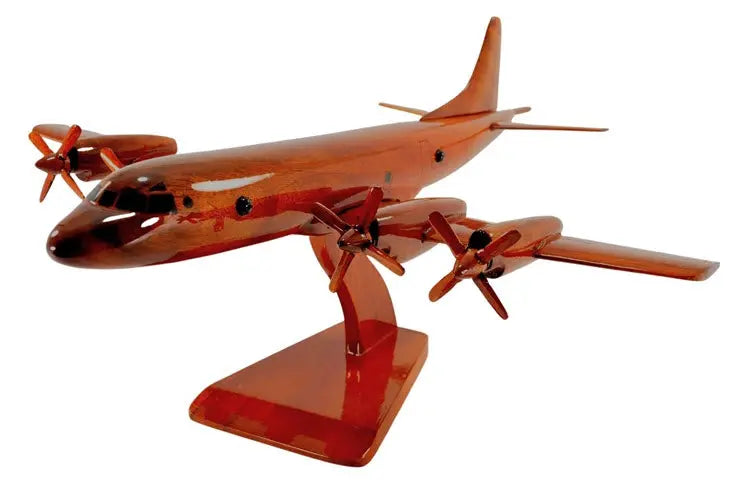 Lockheed P-3 Orion Natural Mahogany Wood Aircraft Model--Aviator Sunglasses-Premium Wood Designs