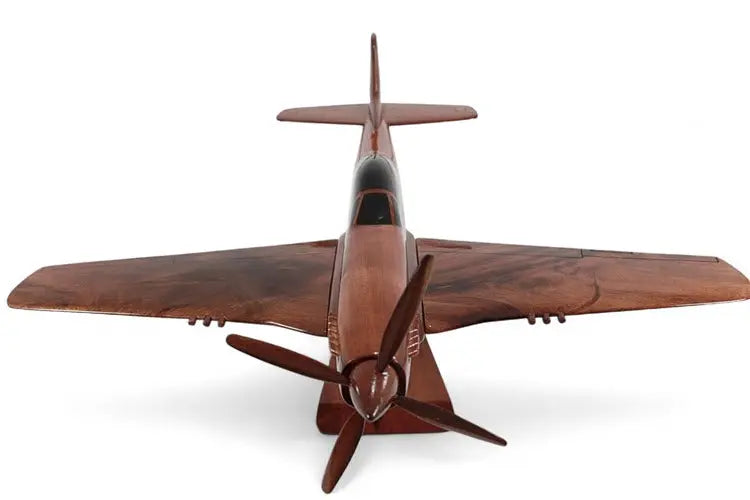 P-51 Mustang Fighter Natural Wood Aircraft Model--Aviator Sunglasses-Premium Wood Designs
