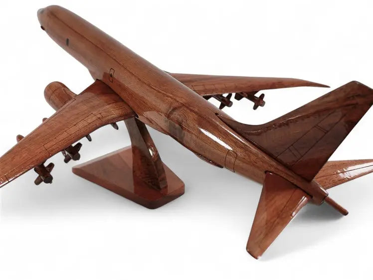Boeing P-8 Poseidon Natural Mahogany Wood Aircraft Model--Aviator Sunglasses-Premium Wood Designs