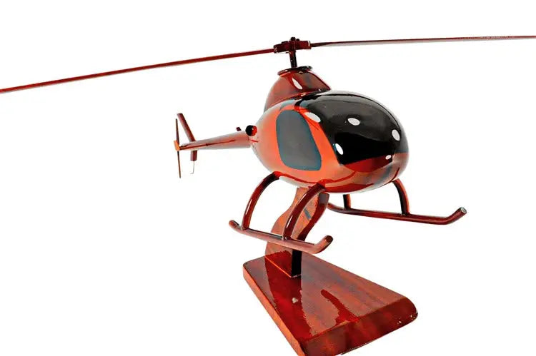 Rotorway Helicopter Premium Natural Wood Helicopter Model--Aviator Sunglasses-Premium Wood Designs