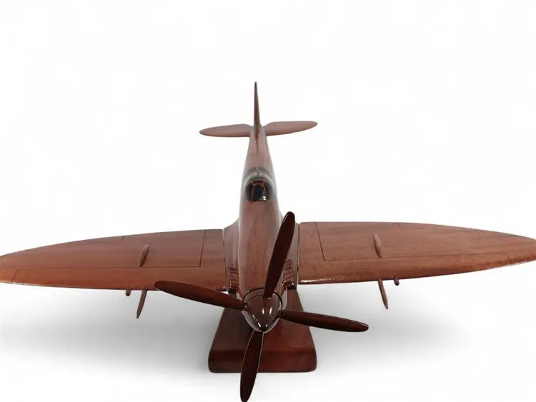 Spitfire Fighter Natural Wood Aircraft Model--Aviator Sunglasses-Premium Wood Designs