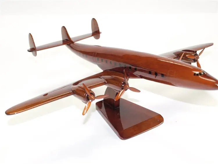 Super G Constellation Airliner Premium Natural Wood Aircraft Desk Model--Aviator Sunglasses-Premium Wood Designs