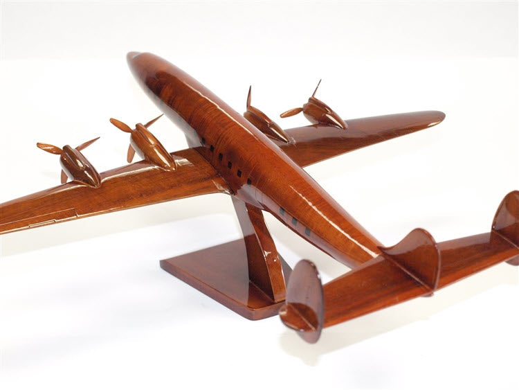 Super G Constellation Airliner Premium Natural Wood Aircraft Desk Model