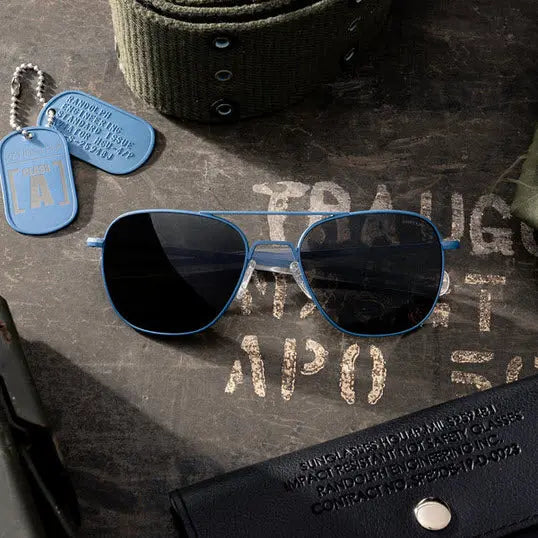 Randolph Aviator AF406 55mm Patriot Blue Non-Polarized American Gray Sunglasses Randolph Engineering, Inc.