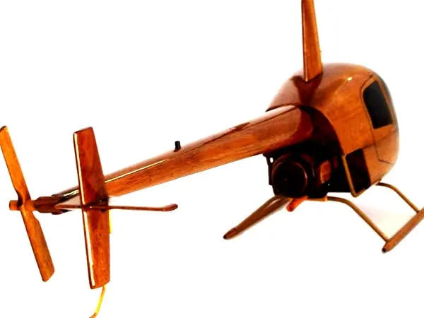 Robinson 22 Helicopter Premium Natural Wood Helicopter Model--Aviator Sunglasses-Premium Wood Designs