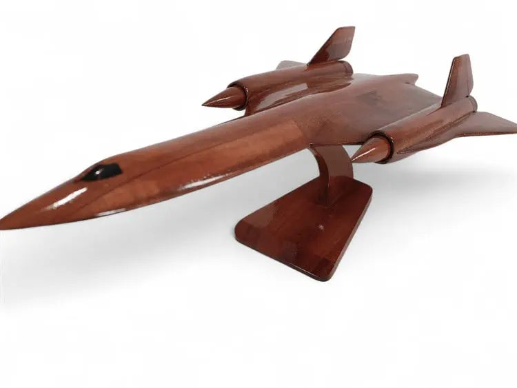 SR-71 Blackbird Natural Wood Aircraft Model--Aviator Sunglasses-Premium Wood Designs