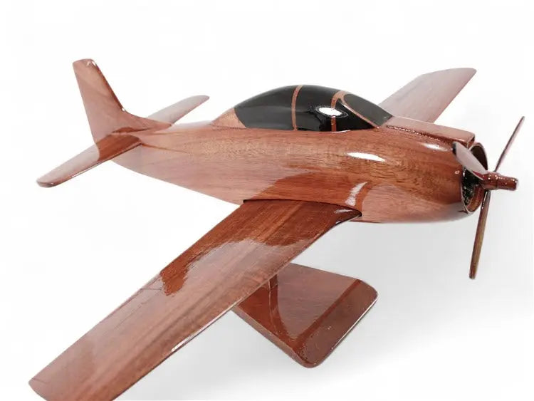 North American T-28 Trojan Natural Wood Aircraft Model--Aviator Sunglasses-Premium Wood Designs