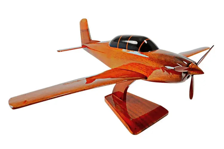 Beechcraft T-34 Mentor Natural Wood Aircraft Model--Aviator Sunglasses-Premium Wood Designs