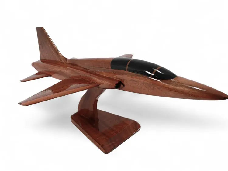 Northrop T-38 Talon Fighter Natural Wood Aircraft Model--Aviator Sunglasses-Premium Wood Designs